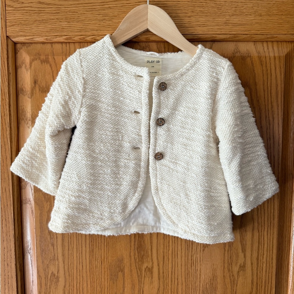 Play Up Toddler Cream Textured Jacket